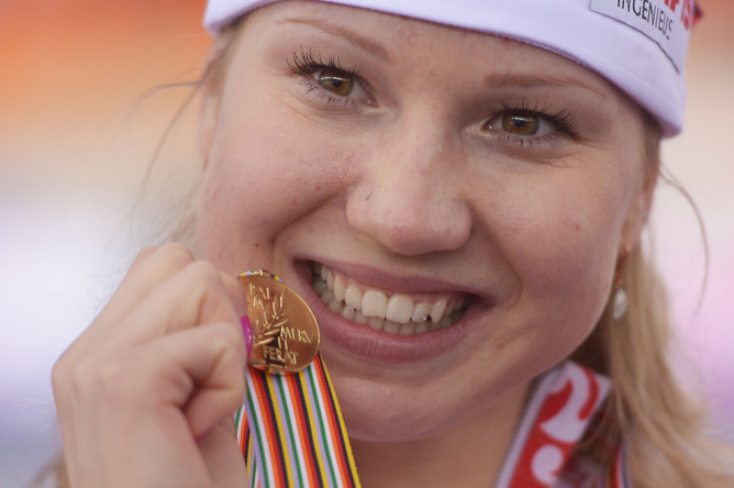Ольга Фаткулина с золотой медалью
