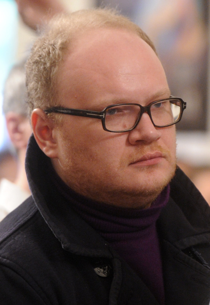 Журналист Олег Кашин на церемонии прощания с главным редактором газеты «Химкинская правда» Михаилом Бекетовым.