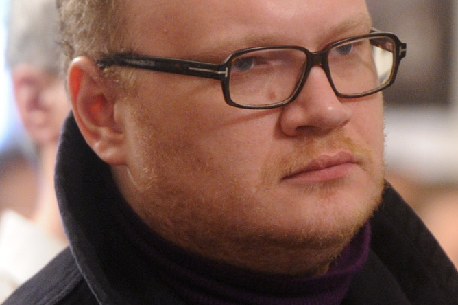 Журналист Олег Кашин на церемонии прощания с главным редактором газеты «Химкинская правда» Михаилом Бекетовым.