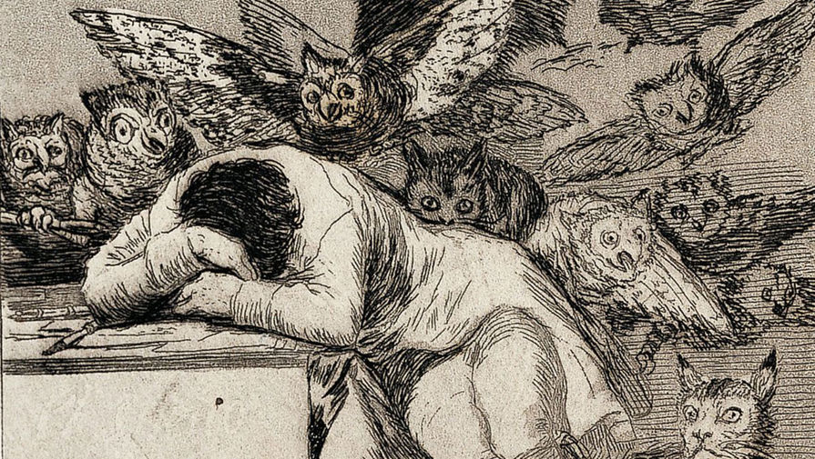Фрагмент офорта Франсиско Гойи «Сон разума рождает чудовищ», 1797 год