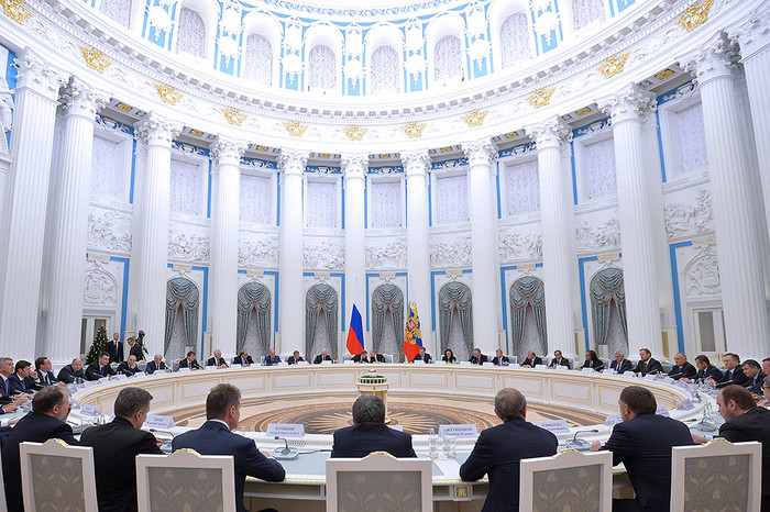 На&nbsp;встрече президента Владимира Путина с&nbsp;представителями крупного бизнеса в&nbsp;Кремле