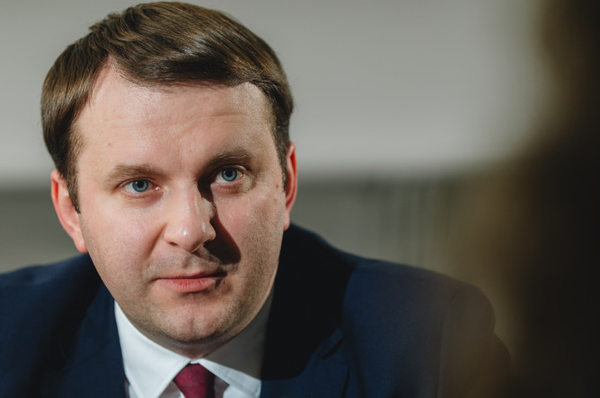 Министр экономического развития Максим Орешкин во время интервью в редакции «Газеты.Ru»