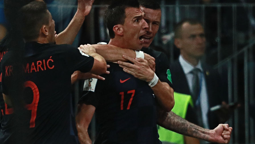 Во время полуфинального матча чемпионата мира по футболу между сборными Хорватии и Англии, 11 июля 2018 года