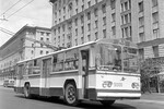 Троллейбус ЗиУ-9 во время испытаний на проспекте Мира, 1970 год