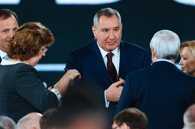 Вице-премьер России Дмитрий Рогозин перед ежегодным обращением президента Владимира Путина к Федеральному собранию в Москве, 1 марта 2018 года