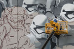 Создание граффити по мотивам фильма «Звездные войны» в Москве