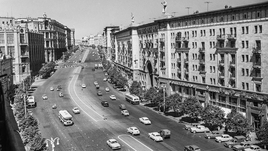 1963 год. Улица Горького (сейчас Тверская улица) 