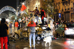 Ситуация на одной из улиц Брюсселя после проигрыша Бельгии сборной Марокко, 27 ноября 2022 года