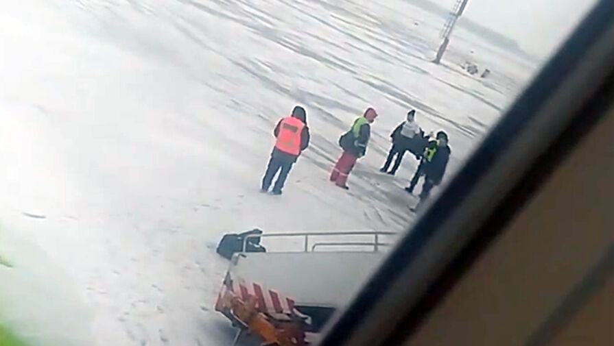 Пьяный пассажир самолета до приезда полиции вышел из самолета на перрон и разделся