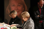 Вдова первого российского президента Наина Ельцина и сын Людмилы Ивановой художник Иван Миляев на церемонии прощания