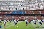 Сборная России по футболу на заключительной тренировке перед чемпионатом мира 