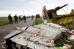 Обломки самолета Boeing 777