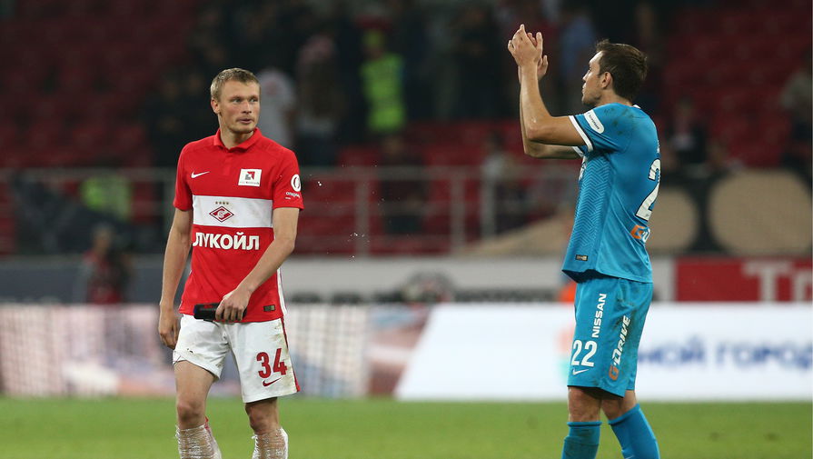 В матче первого круга именно гол Артема Дзюбы (справа) принес «Зениту» ничью со «Спартаком»