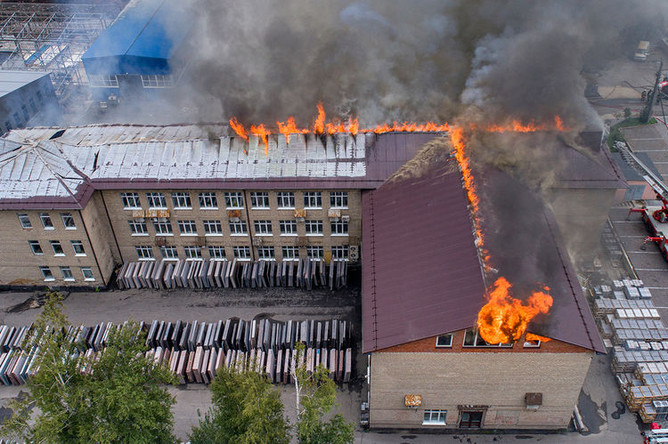 Пожар на территории ТЭЦ в подмосковных Мытищах, 11 июля 2019 года