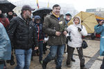 Сторонники бывшего губернатора Одесской области Михаила Саакашвили на «Марше возмущенных» в центре Киева