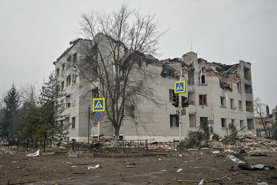 Разрушенное здание в&nbsp;освобожденной Судже, 15&nbsp;марта 2025&nbsp;года 