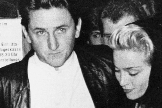 Мадонна со своим мужем актером Шоном Пенном в Берлине, 1986 год
