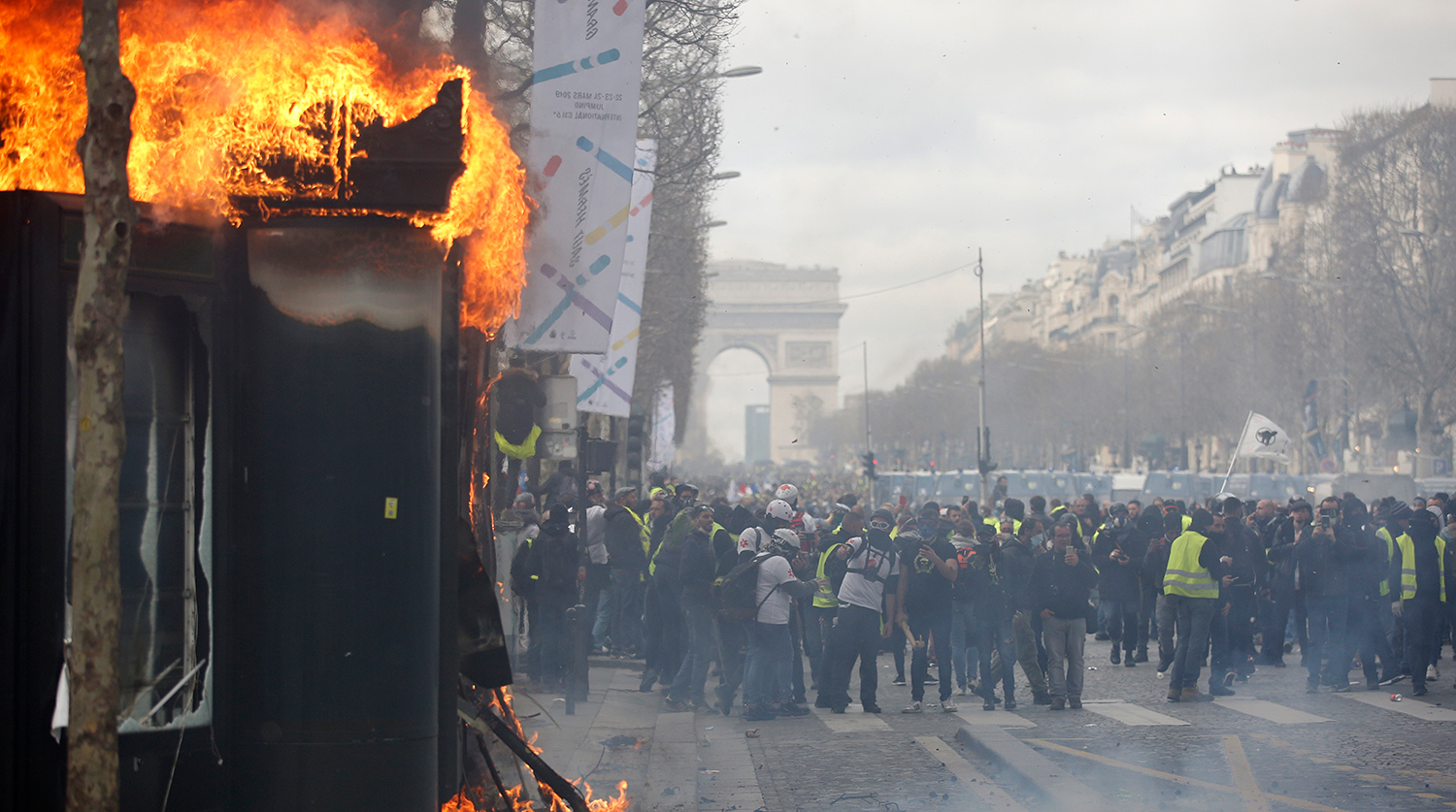 Протесты «Желтых жилетов» в Париже, 16 марта 2019 года