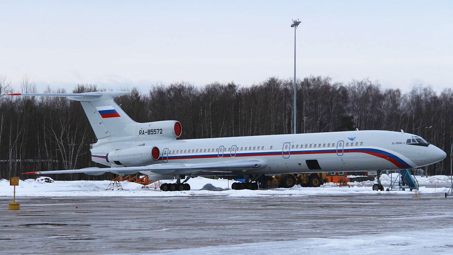 Самолет ТУ-154, принадлежащий министерству обороны РФ, на&nbsp;аэродроме Чкаловский. (снимок из&nbsp;архива 15.01.2015)