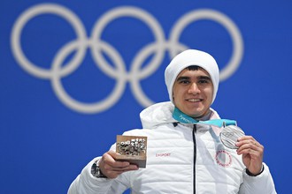 Российский скелетонист Никита Трегубов с серебряной медалью Игр-2018