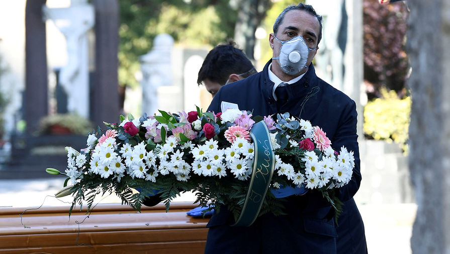 Похороны жертвы коронавируса COVID-19 в Бергамо, 16 марта 2020 года