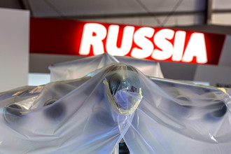 Модель самолета ПГ «Антонов» на международном авиасалоне «Фарнборо-2014»