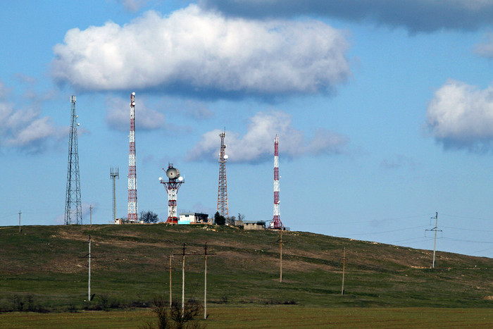 Вышки сотовой связи украинских сотовых операторов на территории Феодосии в Крыму