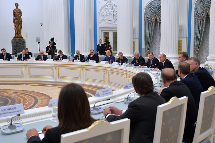 На&nbsp;встрече президента Владимира Путина с&nbsp;представителями крупного бизнеса в&nbsp;Кремле
