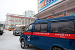 Автомобиль Следственного комитета РФ у шахты «Северная» в Воркуте после третьего взрыва 28 февраля