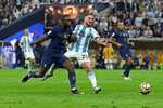 Во время финального матча между сборными Аргентины и Франции, 18 декабря 2022 года