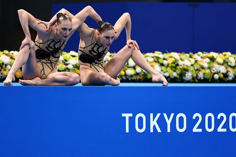 Российские синхронистки Светлана Ромашина и Светлана Колесниченко на Олимпиаде в Токио