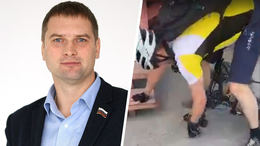 В Новосибирске депутат упал с велосипеда, поздравляя граждан с Днем физкультурника