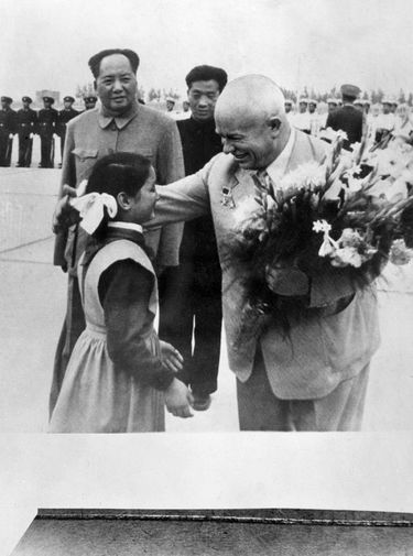 Мао Дзедун и Никита Хрущев, 1958 год