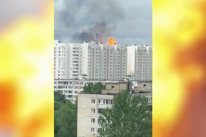 Возгорание на Северной ТЭЦ в Мытищах, 11 июля 2019 года. Кадр из видео