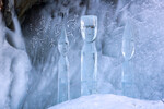 Ледовая скульптура на фестивале «Olkhon Ice Park» на острове Ольхон, 17 февраля 2024 года