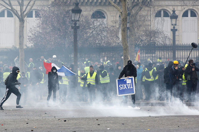 Протесты «Желтых жилетов» в Париже, 16 марта 2019 года