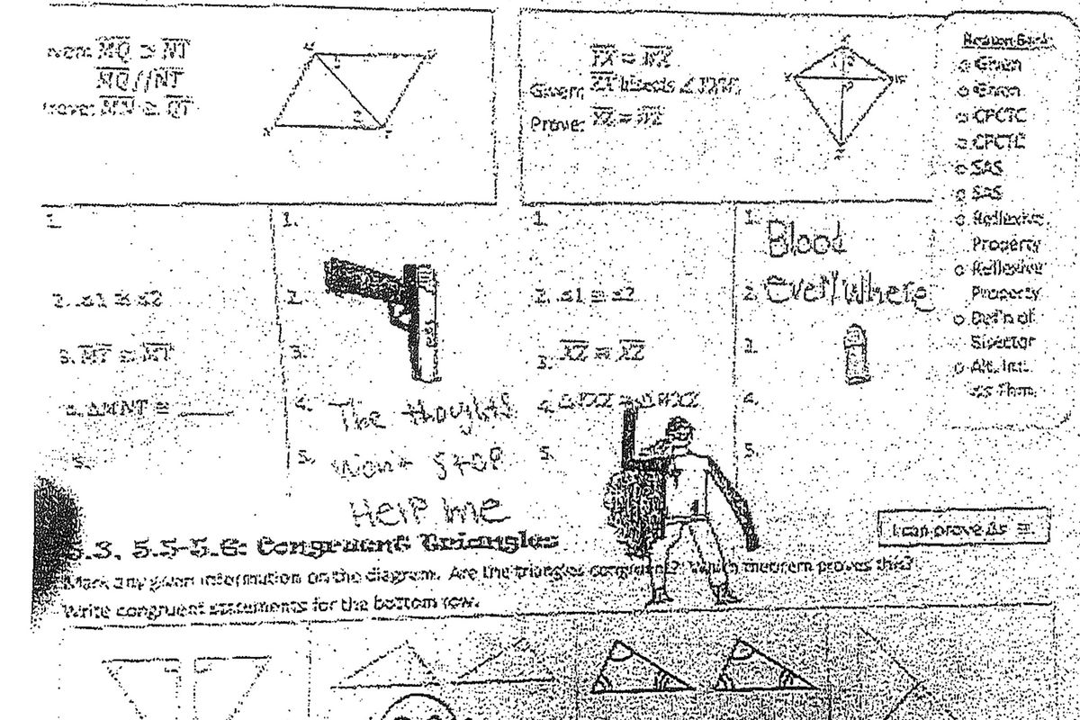 Рисунки школьника, совершившего массовое убийство, попали в сеть -  Газета.Ru | Новости