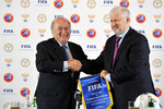 С президентом ФИФА Зеппом Блаттером