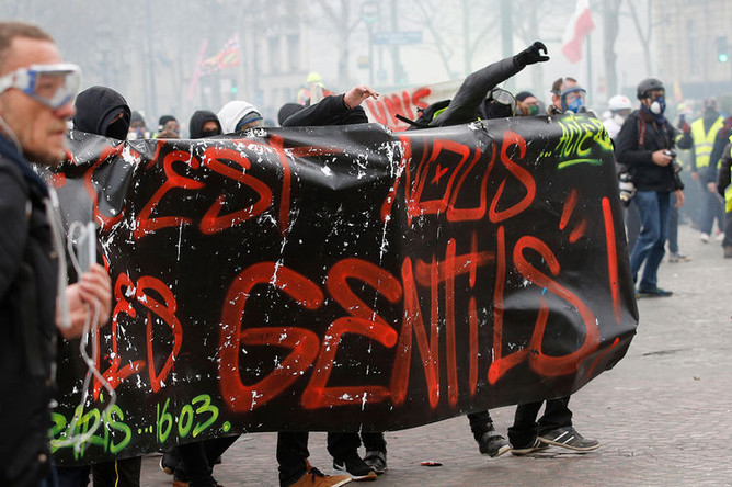 Протесты «Желтых жилетов» в Париже, 16 марта 2019 года