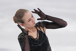 Александра Трусова в произвольной программе женского одиночного катания на чемпионате мира по фигурному катанию в Стокгольме