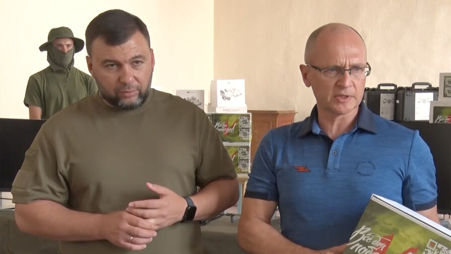 Пушилин заявил, что совместно с Кириенко передал 86 БПЛА центру им. Владимира Жоги
