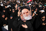 Проправительственный марш в Тегеране, Иран, 23 сентября 2022 года