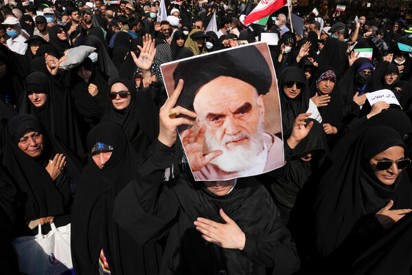 Проправительственный марш в&nbsp;Тегеране, Иран, 23&nbsp;сентября 2022&nbsp;года
