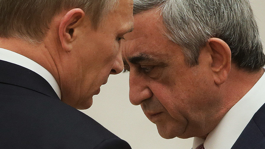 Президент России Владимир Путин и президент Армении Серж Саргсян 