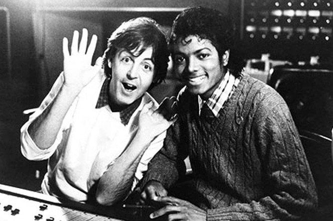 Джексон и Пол Маккартни записали совместный сингл «Say Say Say» для альбома Маккартни «Pipes of Peace». Запись была сделана на студии Abbey Road, а продюсировал ее Джордж Мартин. Сотрудничество Майкла Джексона с The Beatles не ограничилось этим дуэтом — Король поп-музыки выкупил часть авторских прав на песни «великой четверки»