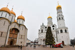 Украшенная новогодняя елка на Соборной площади Московского Кремля, 22 декабря 2020 года