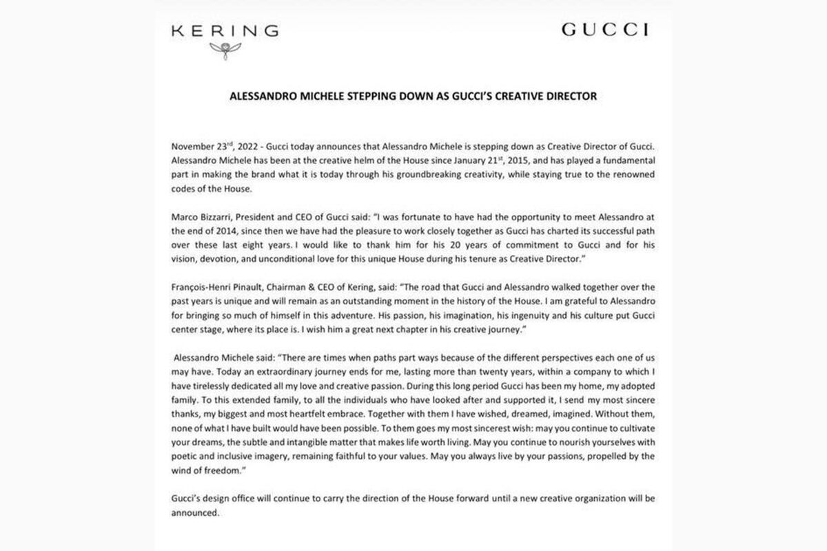 Креативный директор модного дома Gucci Алессандро Микеле покидает свой пост  - Газета.Ru | Новости