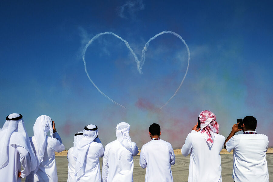 Выступление пилотажной группы на&nbsp;Международном авиационно-космическом салоне Dubai Airshow-2023 в&nbsp;Дубае, 14&nbsp;ноября 2023&nbsp;года
