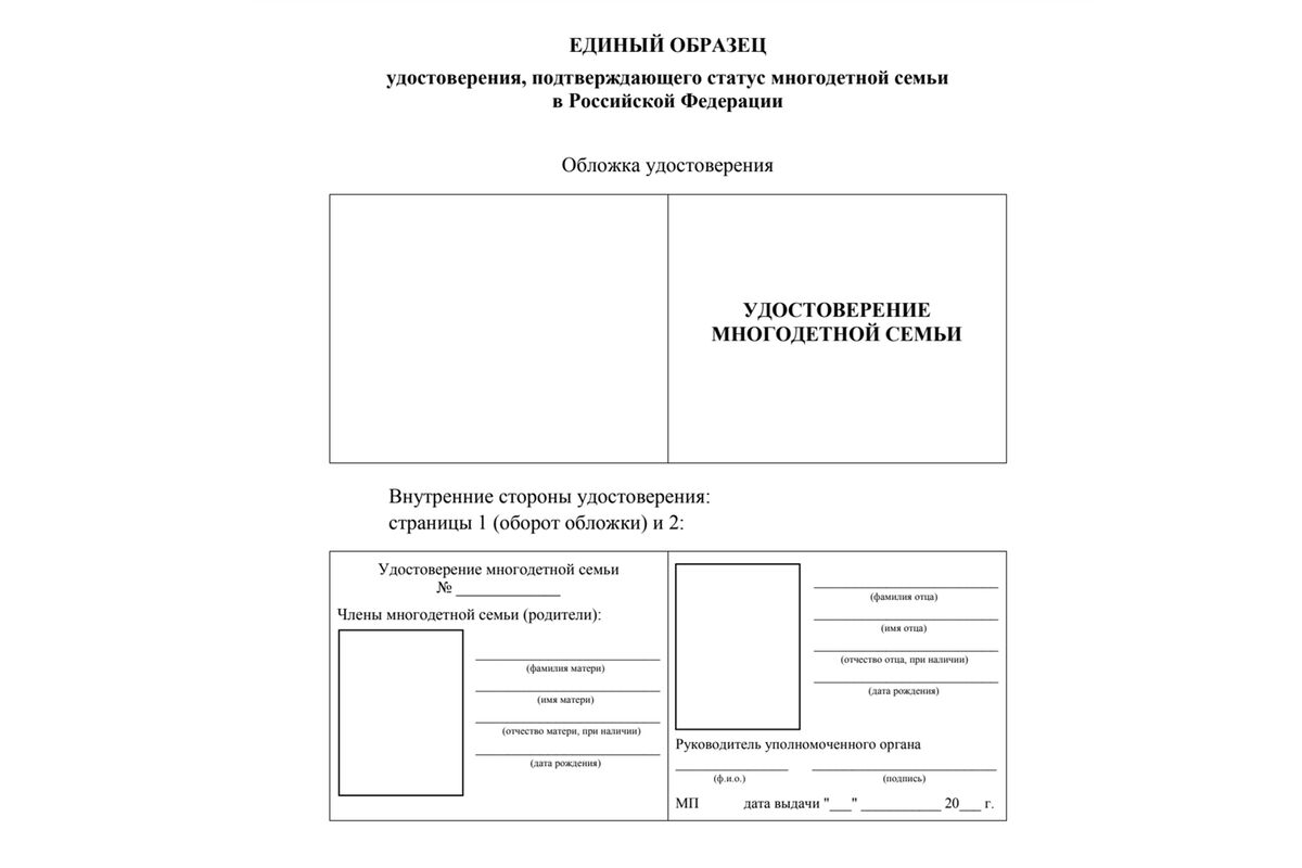 Российские власти утвердили единый образец удостоверения многодетной семьи  - Газета.Ru | Новости