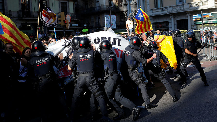 Столкновения с&nbsp;полицией в&nbsp;Барселоне, 29 сентября 2018 года